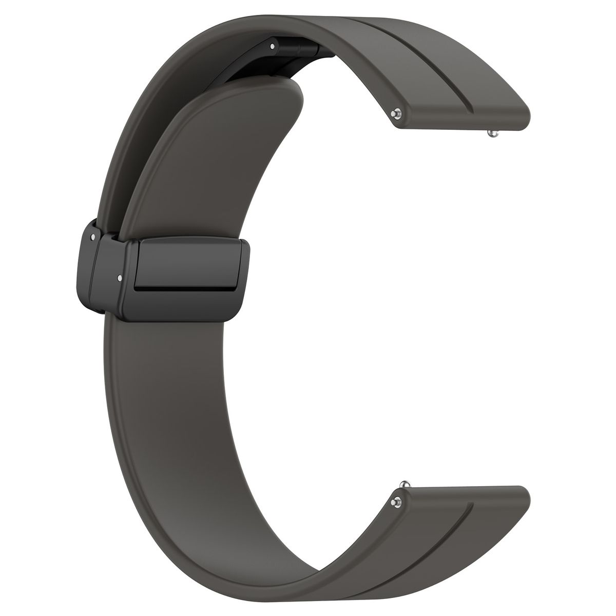 Silikonowy pasek Bizon Strap Watch Silicone L ustawiony od strony zapięcia 